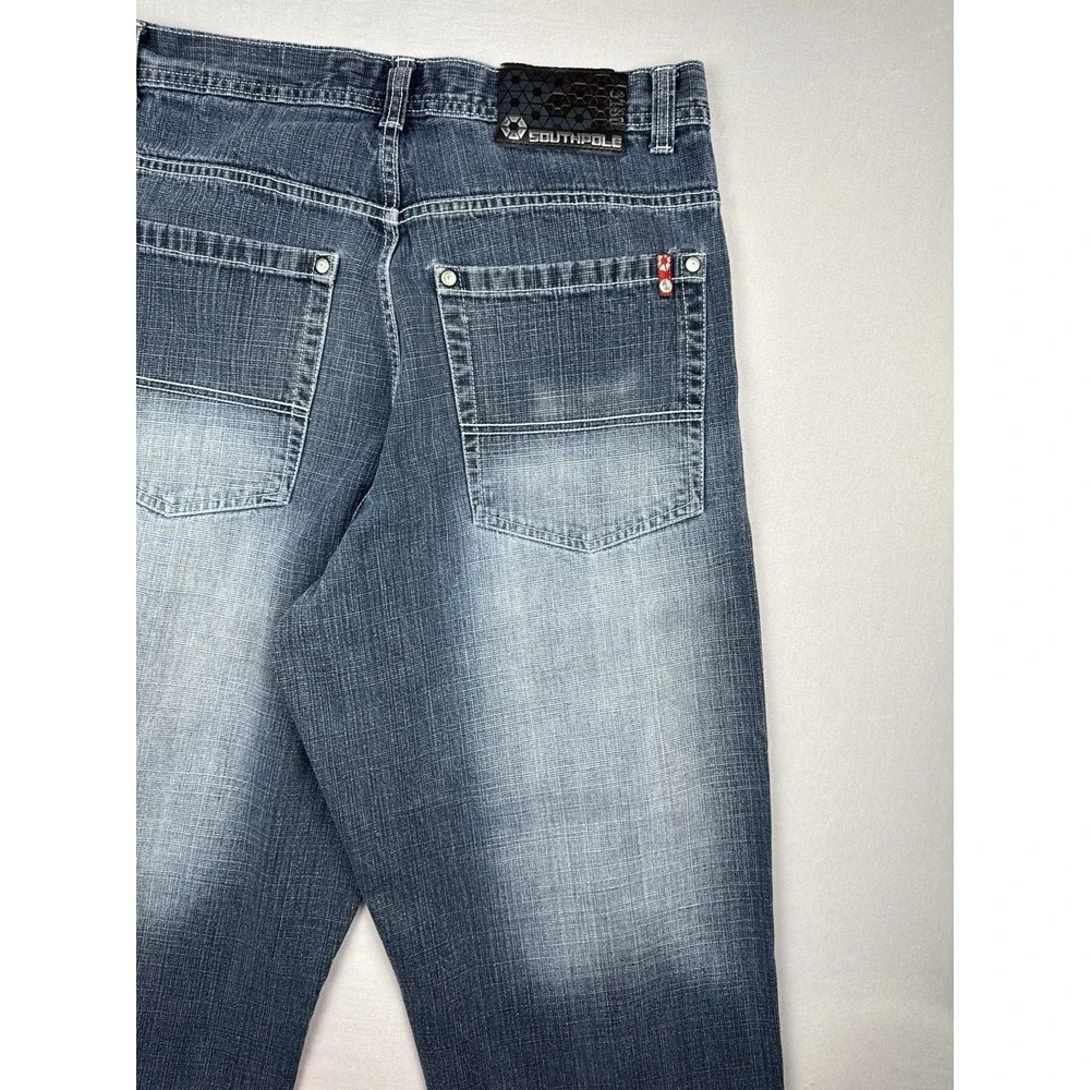 Vintage Y2K Southpole 3180 Baggy Jeans 34x32 Red Tab Wide Leg Denim Skater